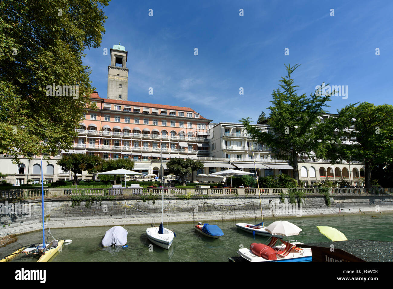 Hotel Bad Schachen, Lindau, Lago de Constanza, bávaros, Alemania Foto de stock