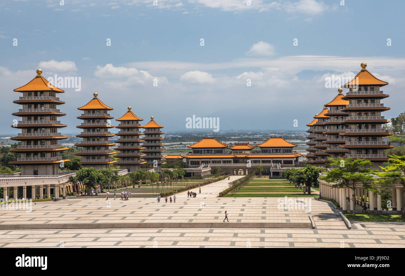 La ciudad de Kaohsiung, Taiwán, Foguangshan, Buda Memorial Center Foto de stock