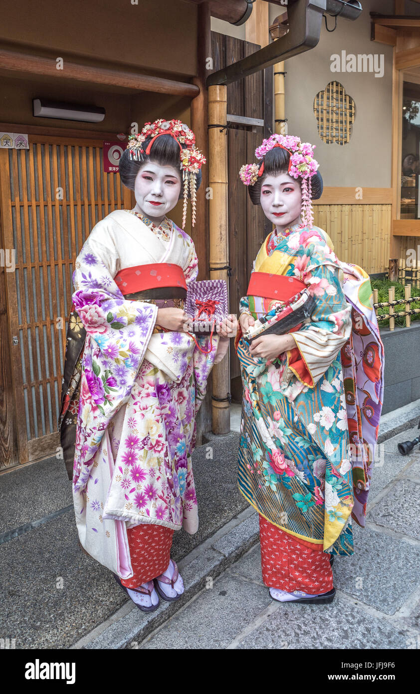 La ciudad de Kyoto, Japón, las geishas Foto de stock