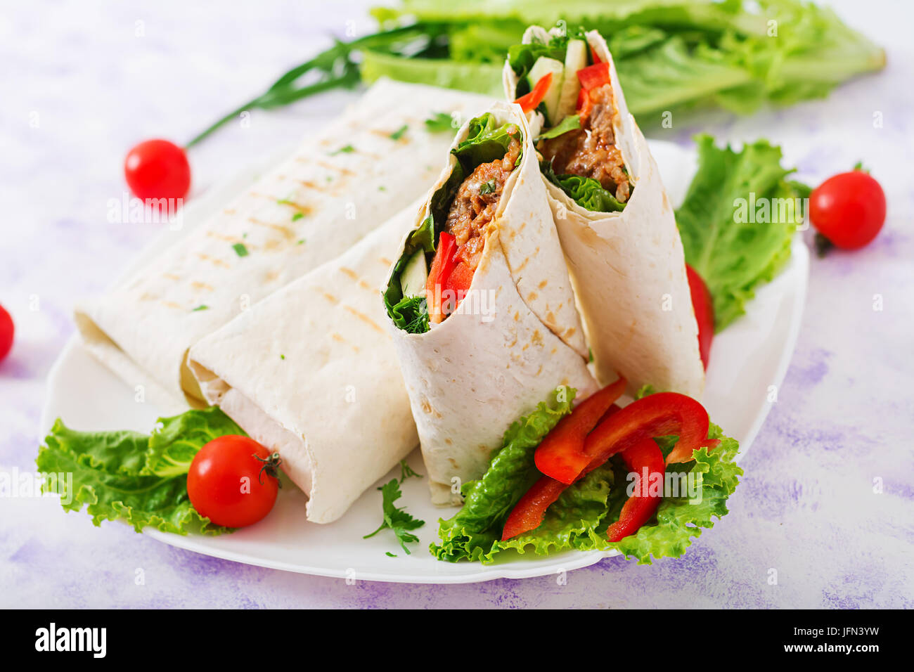 Taco y burritos fotografías e imágenes de alta resolución Alamy