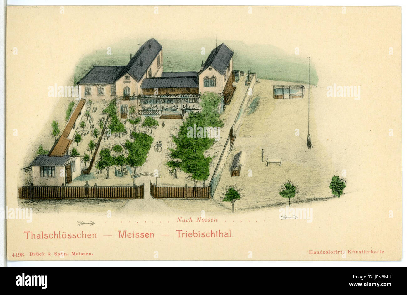 04498-Meißen-1903-Talschlößchen Triebischtal-Brück & Sohn Kunstverlag Foto de stock