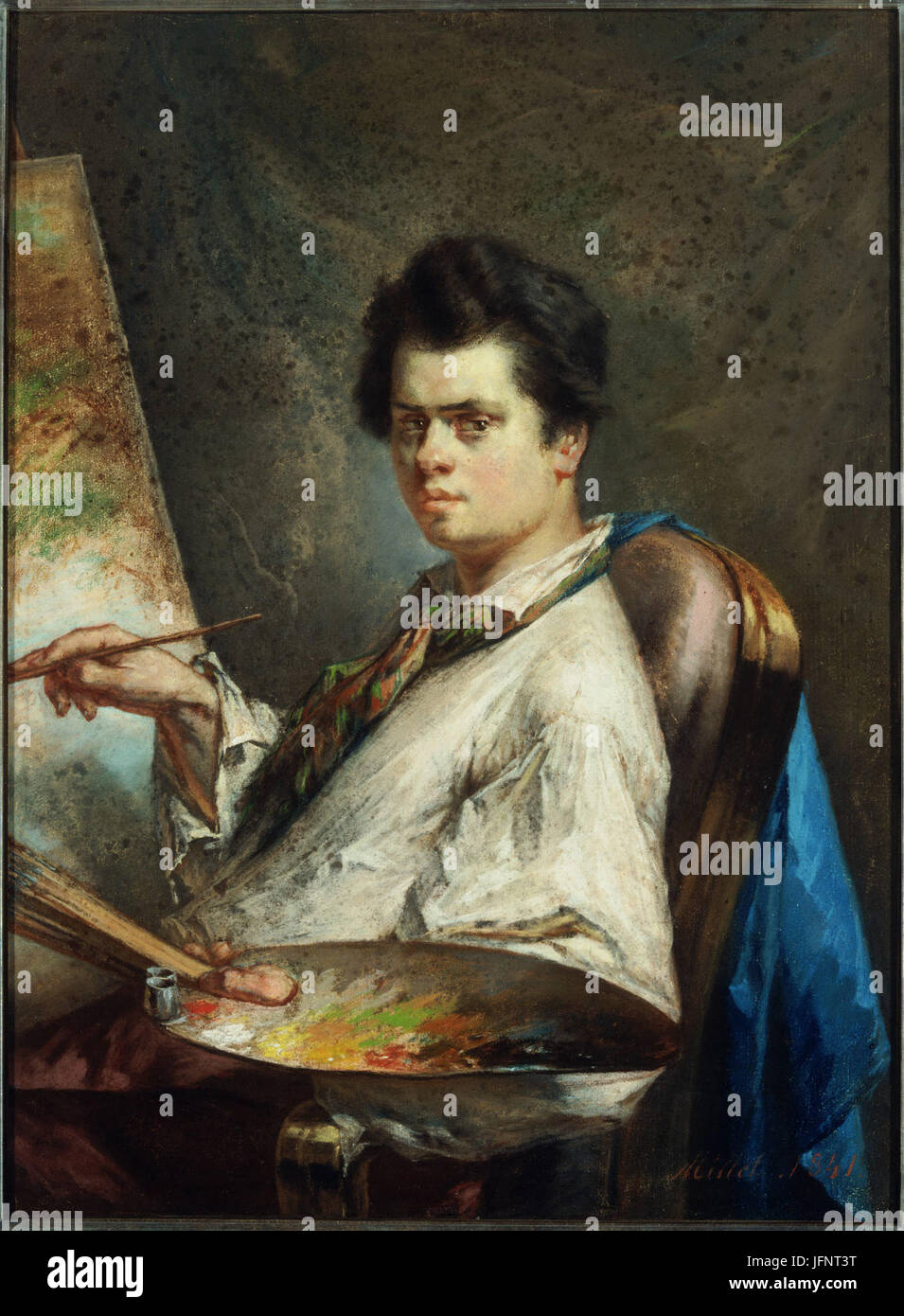1841, mijo, Jean-François, Retrato de Marolles Louis-Alexandre Foto de stock