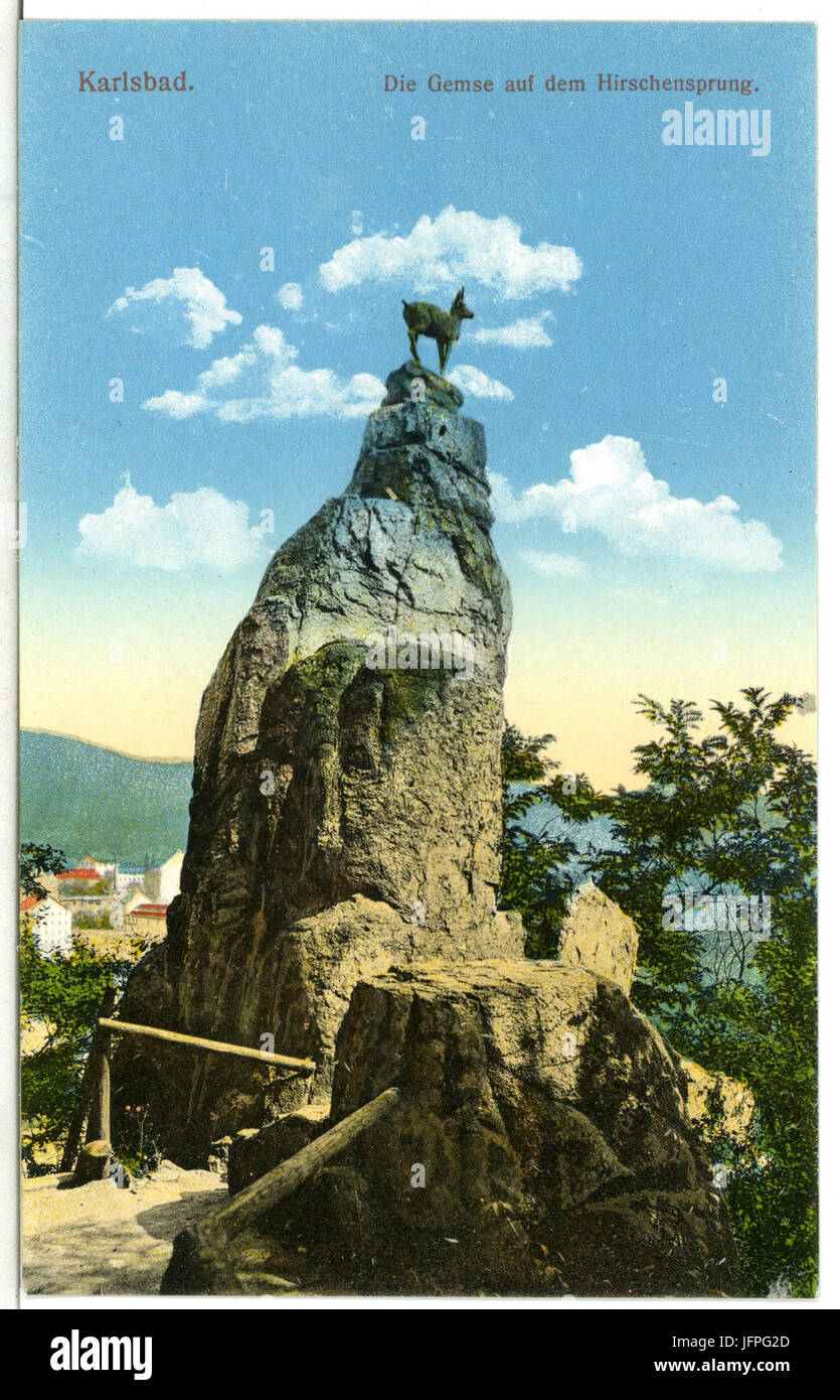 11804-Karlsbad-1910-Die Gemse auf dem Hirschensprung-Brück & Sohn Kunstverlag Foto de stock