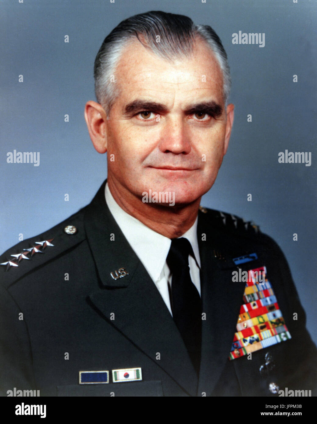 Foto oficial del Jefe del Estado Mayor del Ejército de GEN William C. Westmoreland. La época de la guerra de Vietnam. Foto de stock