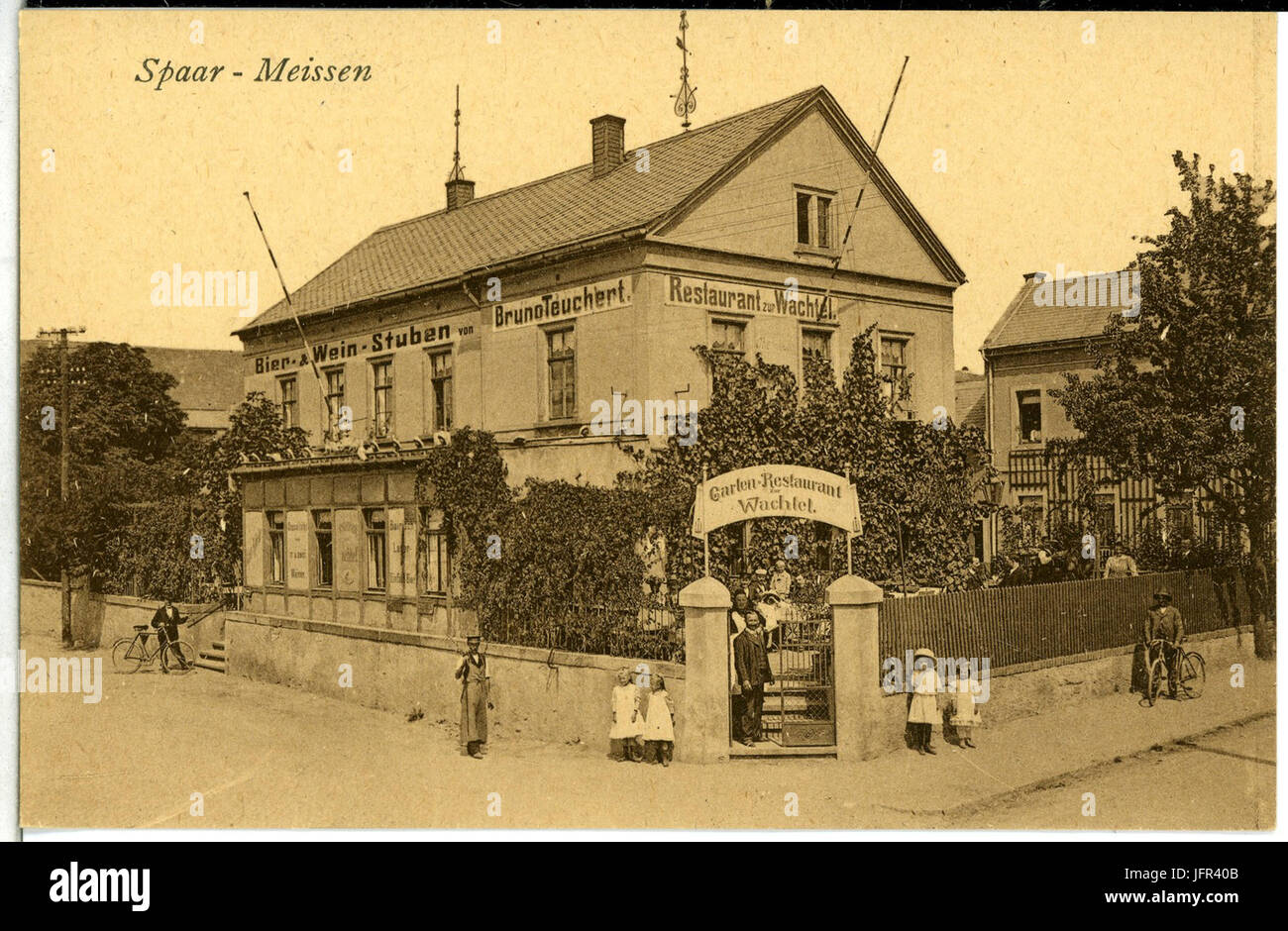 13725-Meißen-1912-Restaurant zur Wachtel en Spaar-Brück & Sohn Kunstverlag Foto de stock