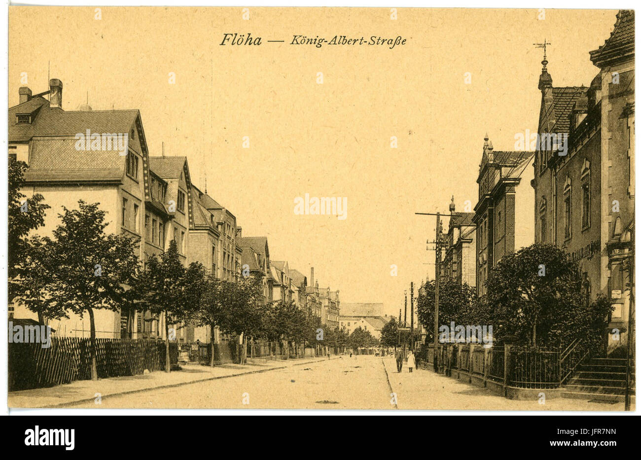 16256-Flöha-1913-König-Albert-Straße-Brück & Sohn Kunstverlag Foto de stock