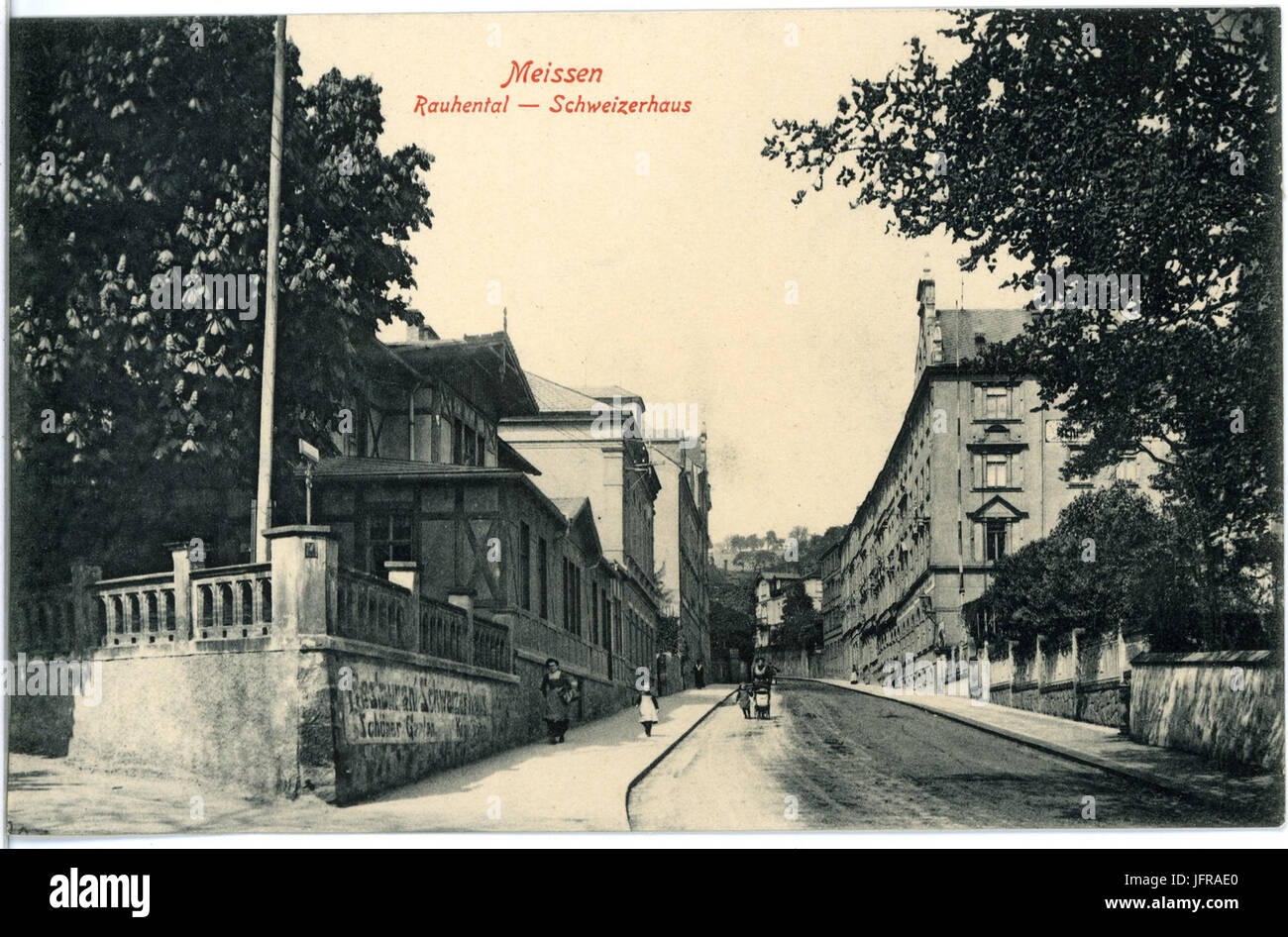 18016-Meißen-1914-Rauhental - Schweizerhaus - Rauhentaler Schloß-Brück & Sohn Kunstverlag Foto de stock
