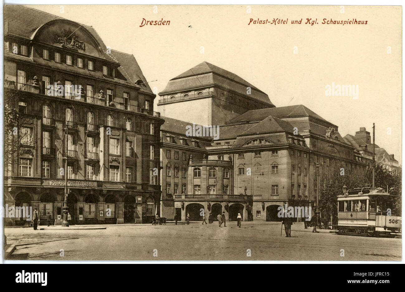18953-Dresden-1915-Palasthotel und Theater-Brück & Sohn Kunstverlag Foto de stock