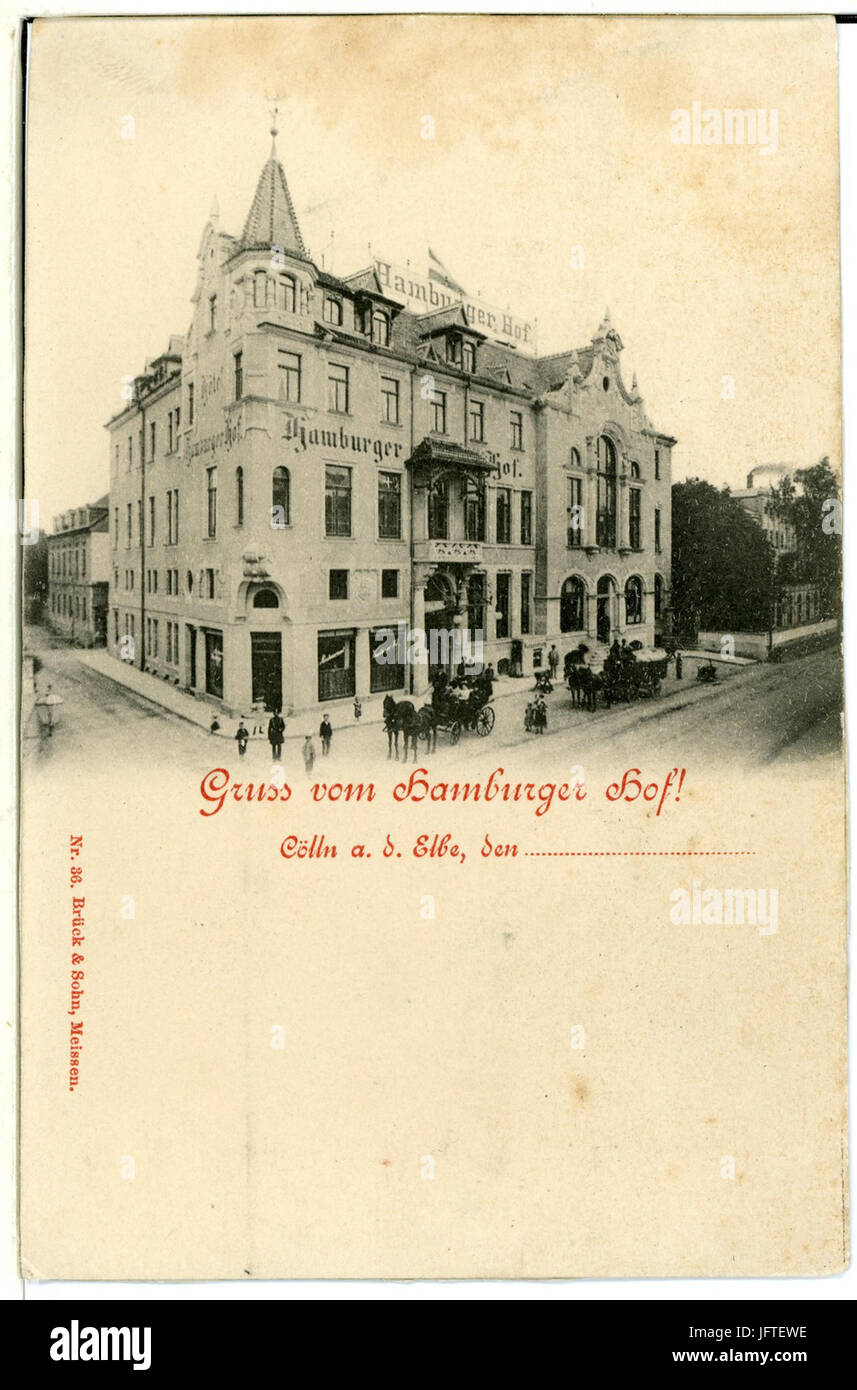 00036-Meißen-1897-Hamburger Hof-Brück & Sohn Kunstverlag Foto de stock