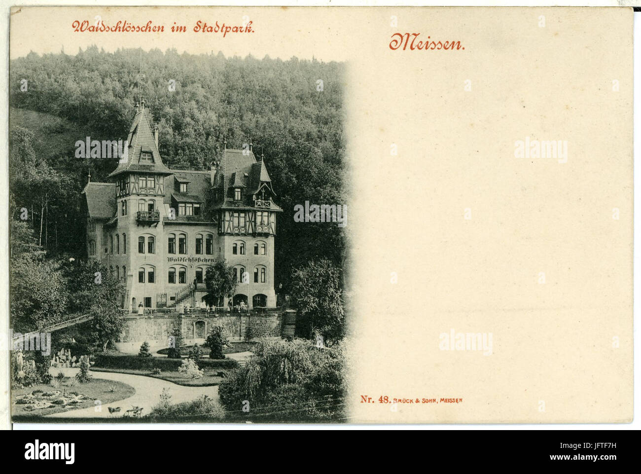 00048-Meißen-1898-Waldschlößchen-Brück & Sohn Kunstverlag Foto de stock