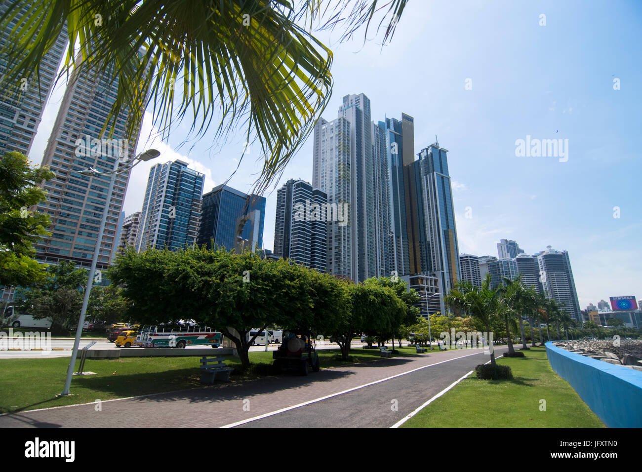 Edificios altos en la Ciudad de Panamá, Panamá Foto de stock