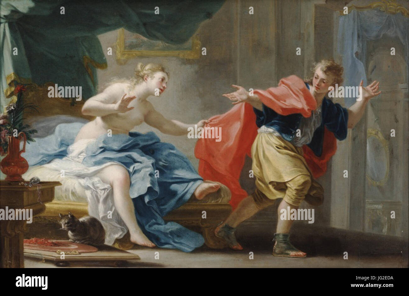 José y la esposa de Potifar por Filippo Falciatore Fotografía de stock Alamy José y la esposa de Potifar por Filippo Falciatore Fotografía de stock Alamy