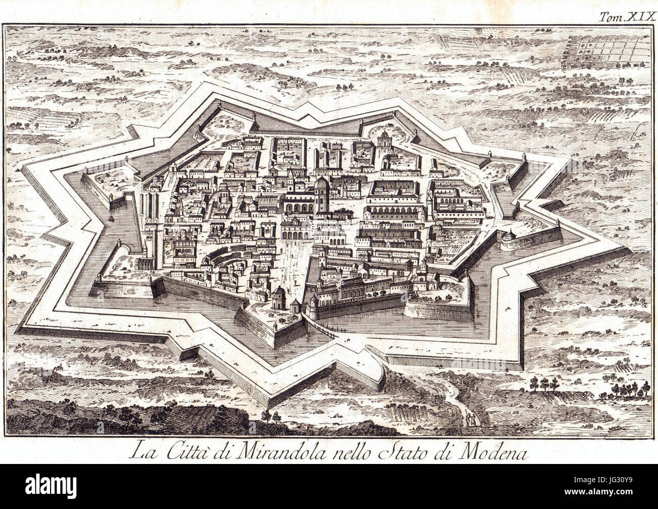 La Città di Mirandola nello Stato di Módena Fotografía de stock Alamy