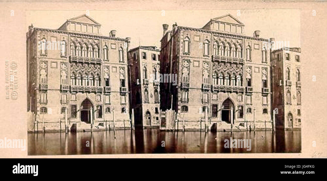 Perini Antonio 281830-187929 - Venezia. Palazzo Cavalli a través Duea de gordo Foto de stock
