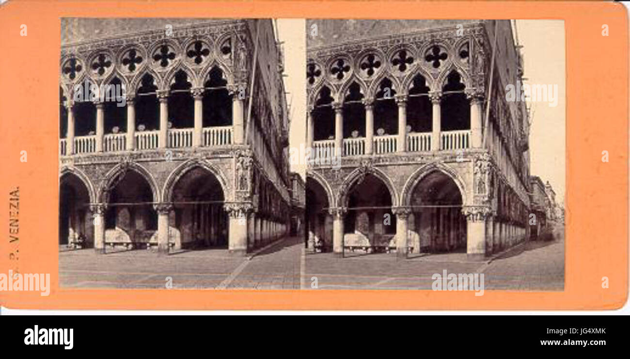 Carlo Ponti 28ca. 1823-189329 - Venezia - Palazzo Ducale - Dettaglio 1 Foto de stock
