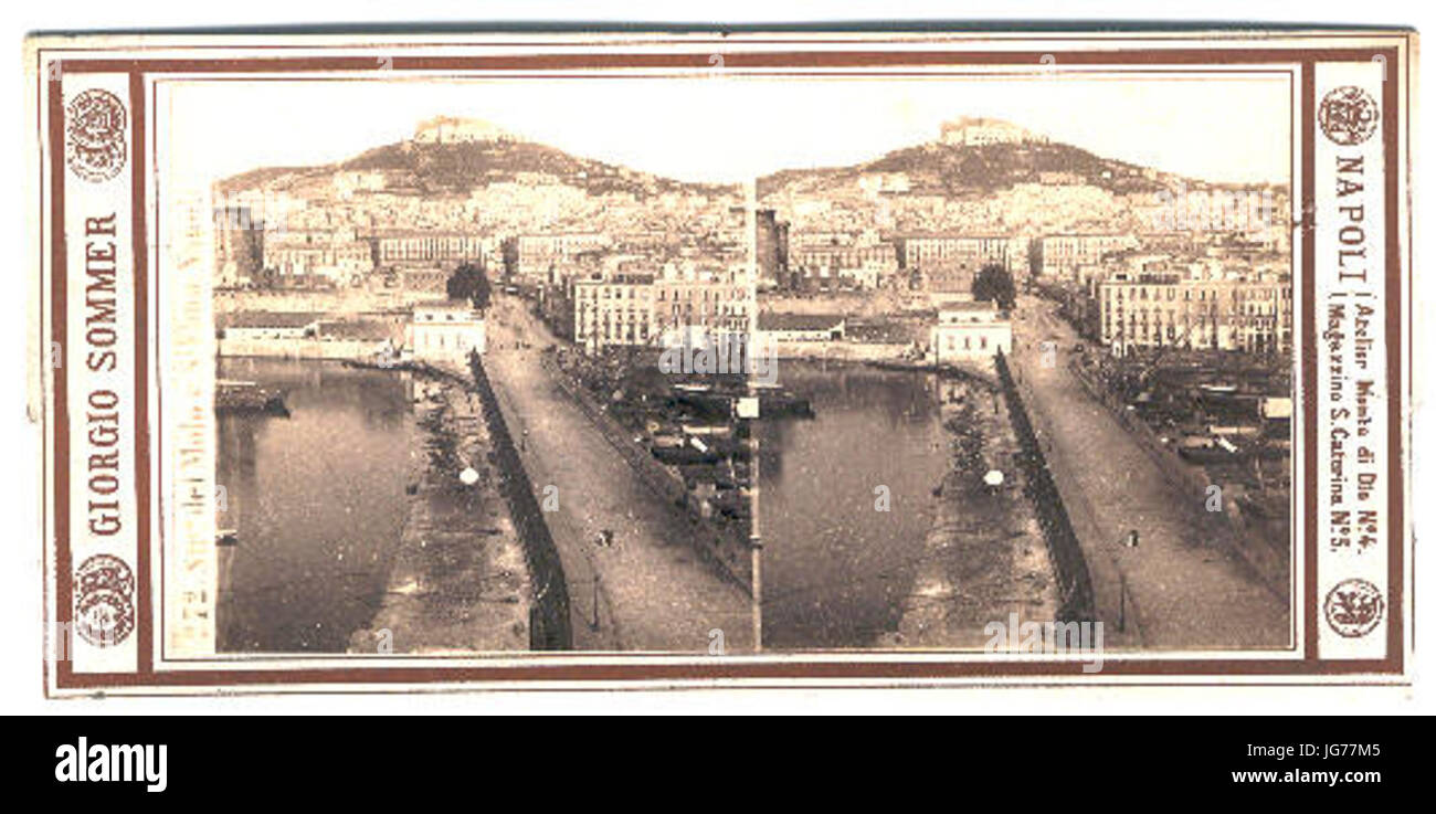 Giorgio Sommer - N 281834-191429. 0 2 - Str. del Molo v. San Elmo 28Napoli29 Foto de stock
