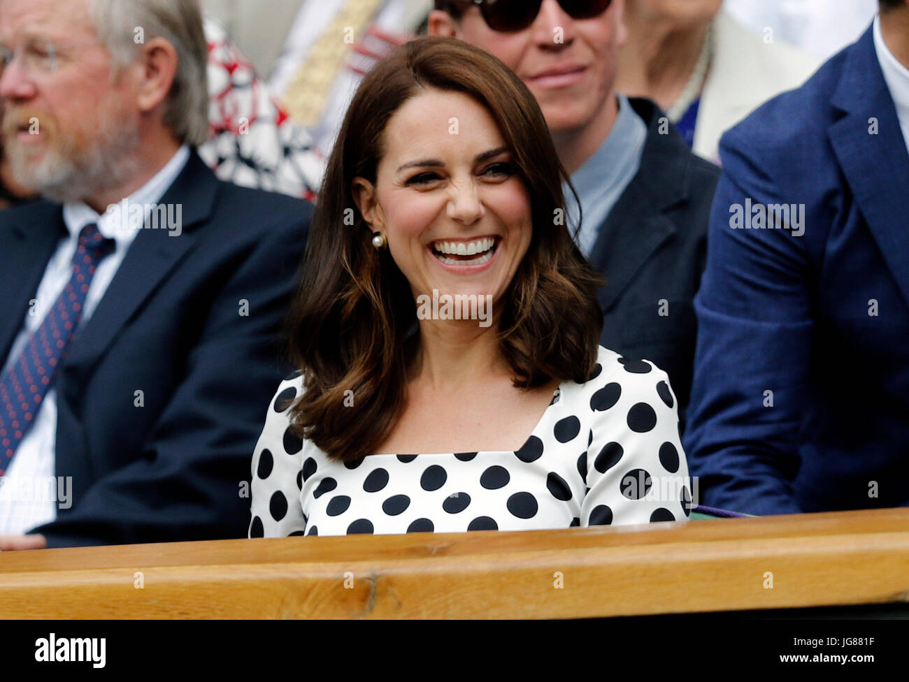 La duquesa de Cambridge, Gran Bretaña, el Campeonato de Wimbledon 2017, 2017 Foto de stock