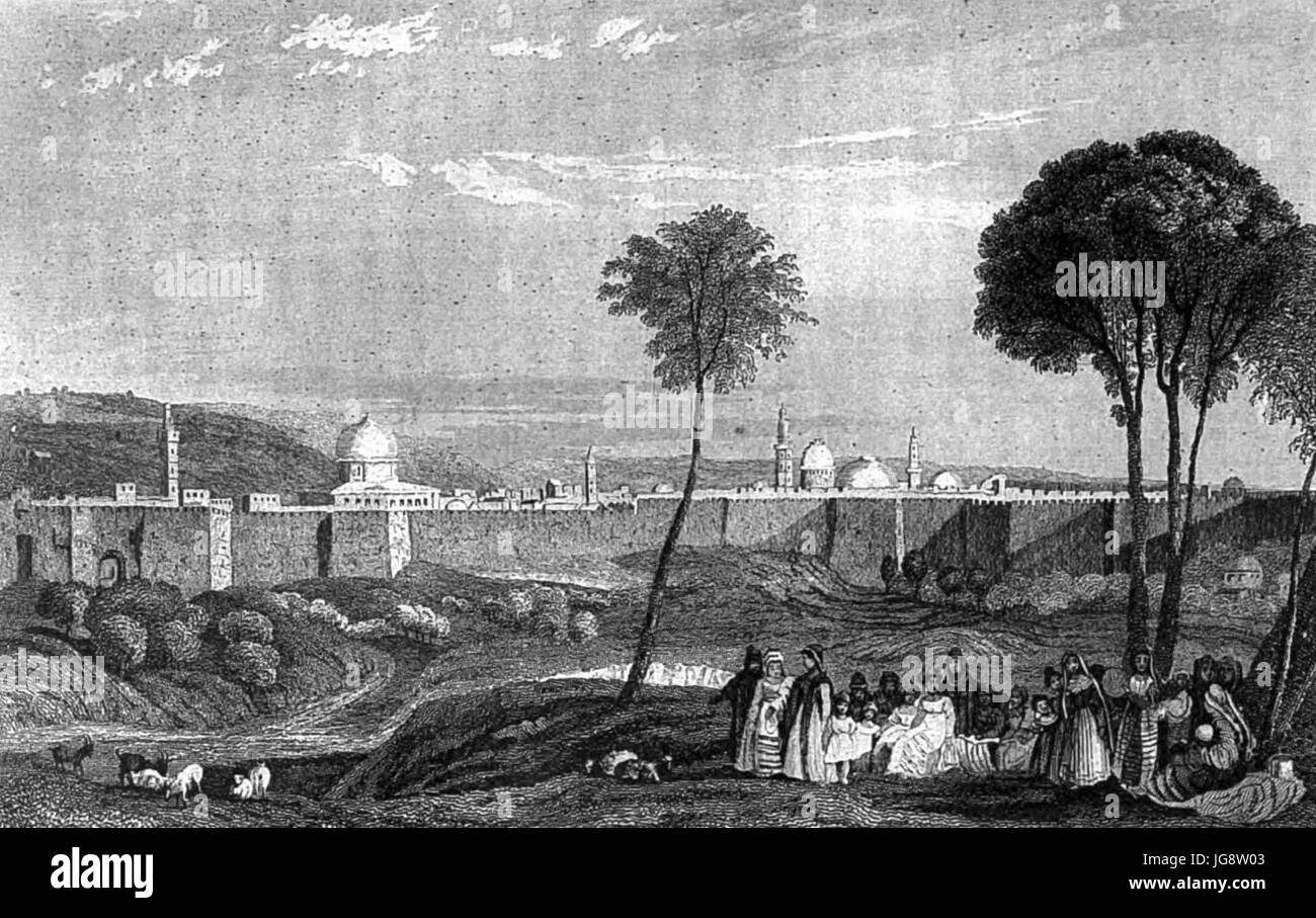 Las paredes de Jerusalén, ilustración para la TerreSainte et les lieux