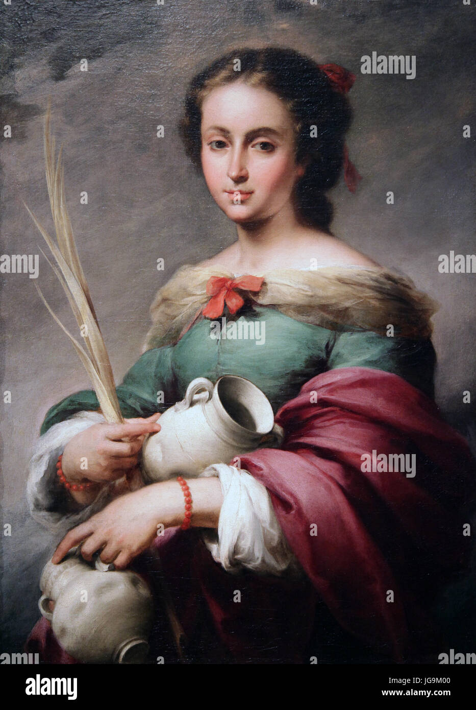Saint Rufia 1665 por Bartolomé Esteban Murillo 1618-1682 Foto de stock