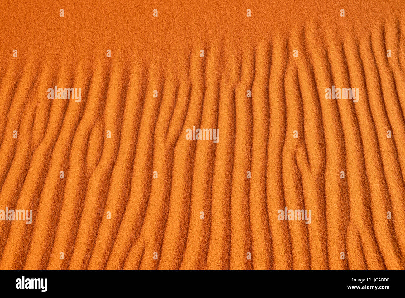 Ondulaciones de arena en las dunas de arena, de Tassili n'Ajjer Parque Nacional, Sitio del Patrimonio Mundial de la UNESCO, el desierto del Sahara, Argelia Foto de stock