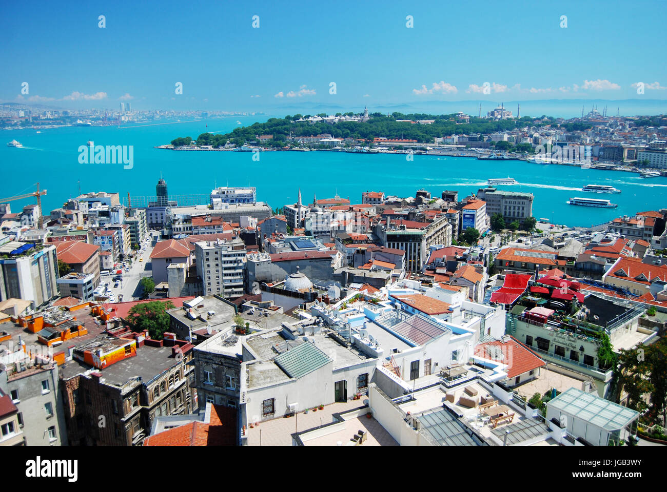 Panorama de la ciudad de Estambul Foto de stock