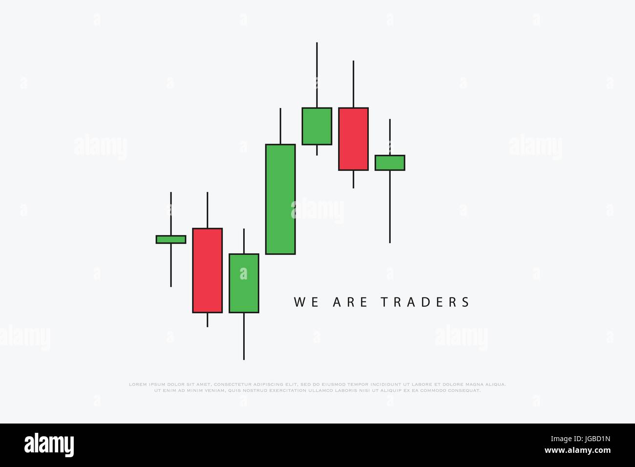 Grafico De Cotizaciones Logotipo Con Patron De Velas Japonesas - 
