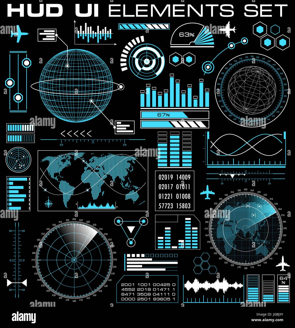 Conjunto De Interfaz Grafica De Usuario Futurista Hud Imagen Vector De Stock Alamy