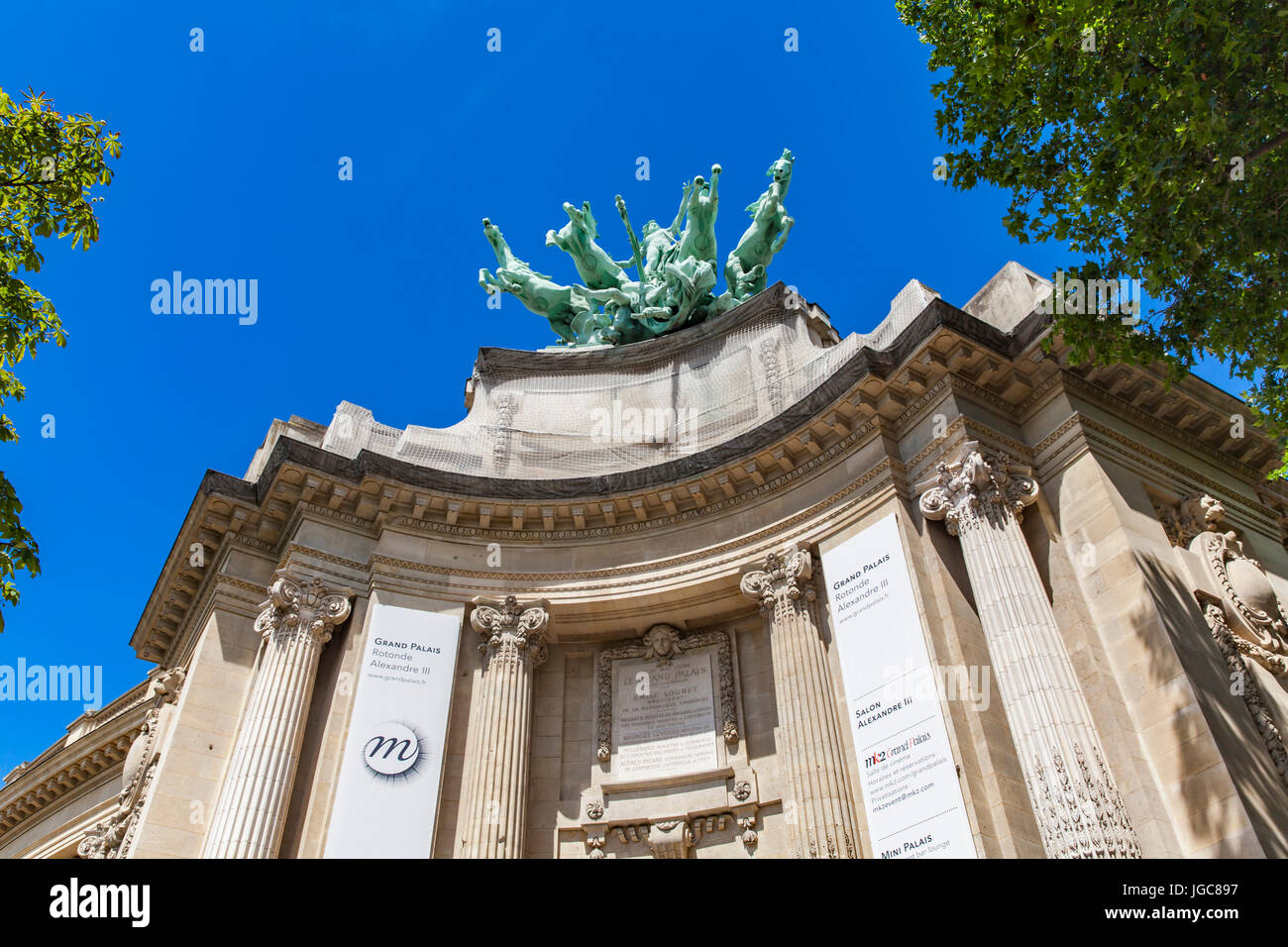 Detalle del Grand Palais de París, Francia Foto de stock