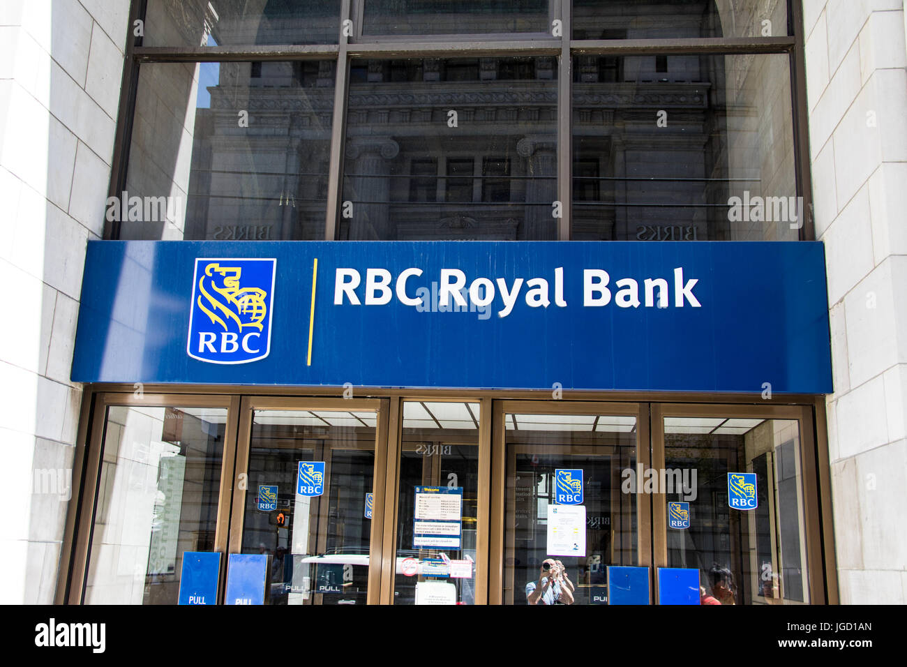 RBC Royal Bank, Vancouver, Canadá Foto de stock