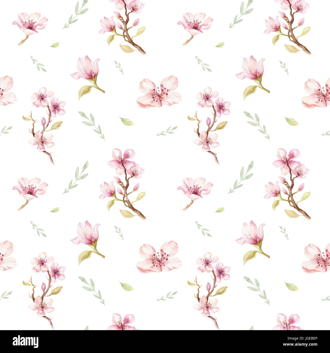 Acuarela perfecta con papel tapiz de flores de cerezo en flor, Brancós  Fotografía de stock - Alamy