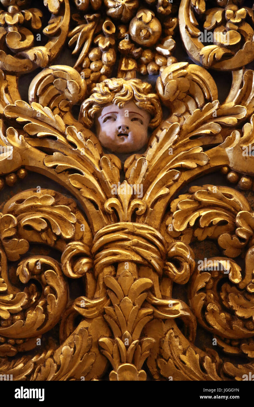 Este único y hermoso monumento barroco de St John's Concatedral, Valletta, Malta Foto de stock