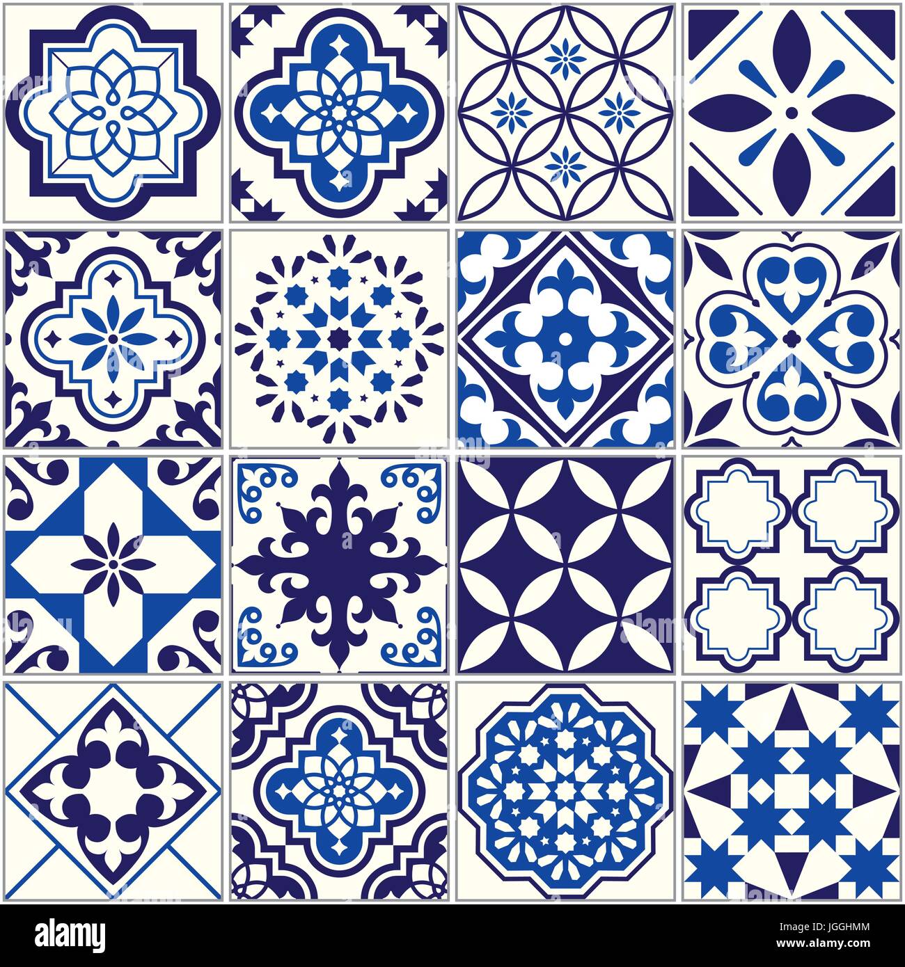 Mosaico de azulejos mexicanos Imágenes vectoriales de stock - Alamy