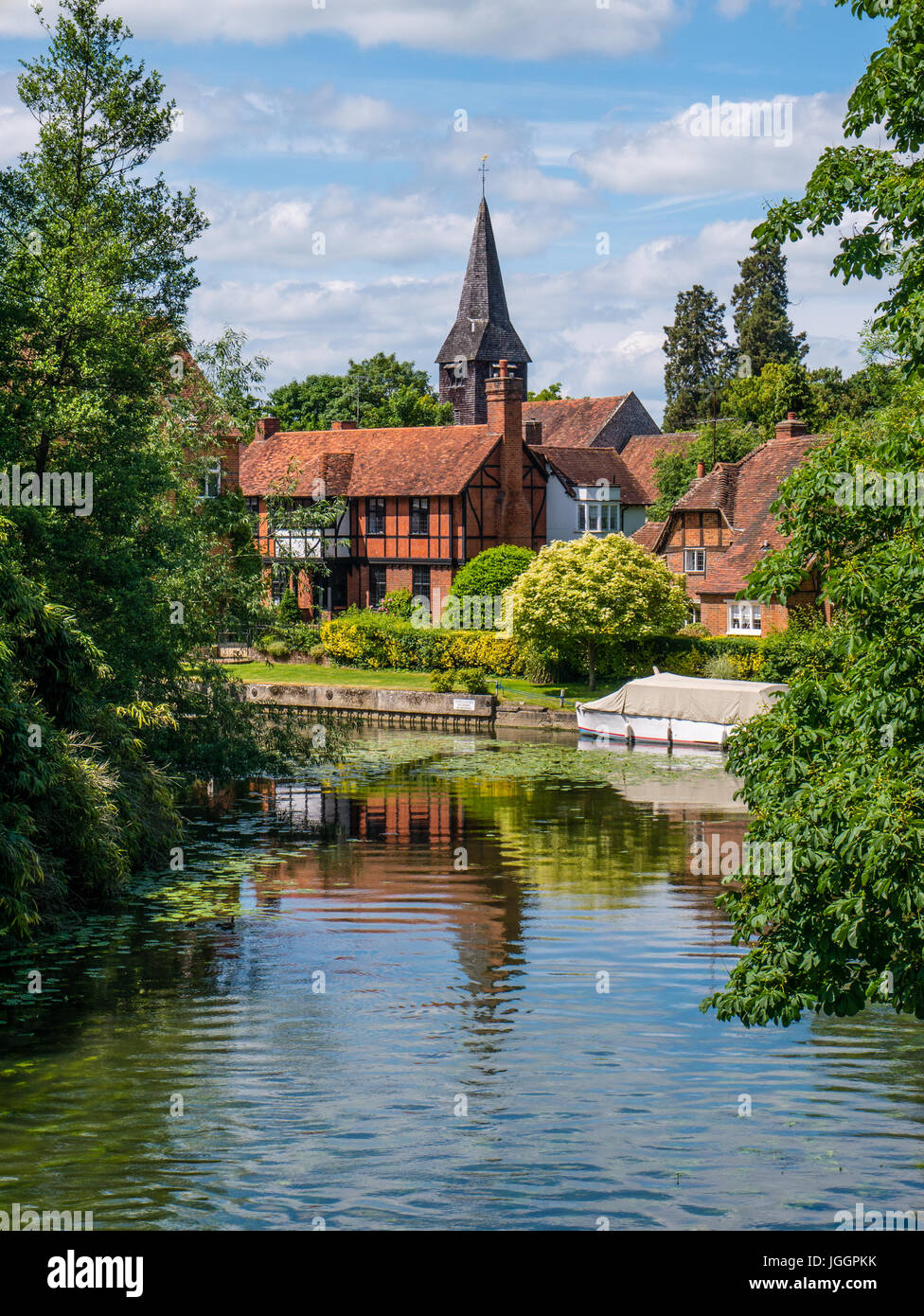 Whitchurch-on-Thames, el Río Támesis, Oxfordshire, Inglaterra, Reino Unido, GB. Foto de stock