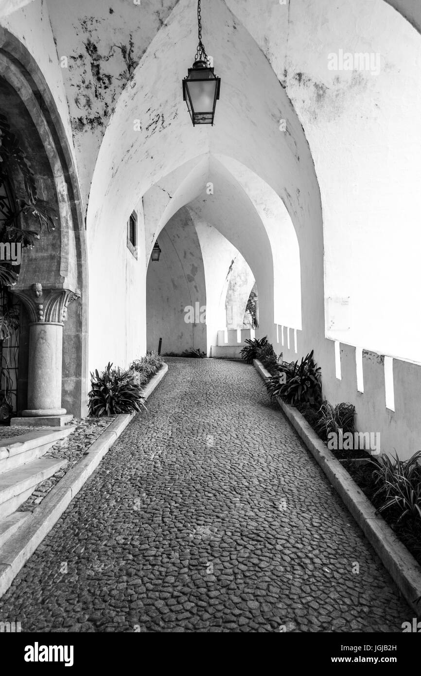 Palacio da Pena es un castillo romanticist integrados en el paisaje cultural de Sintra (Portugal) Foto de stock