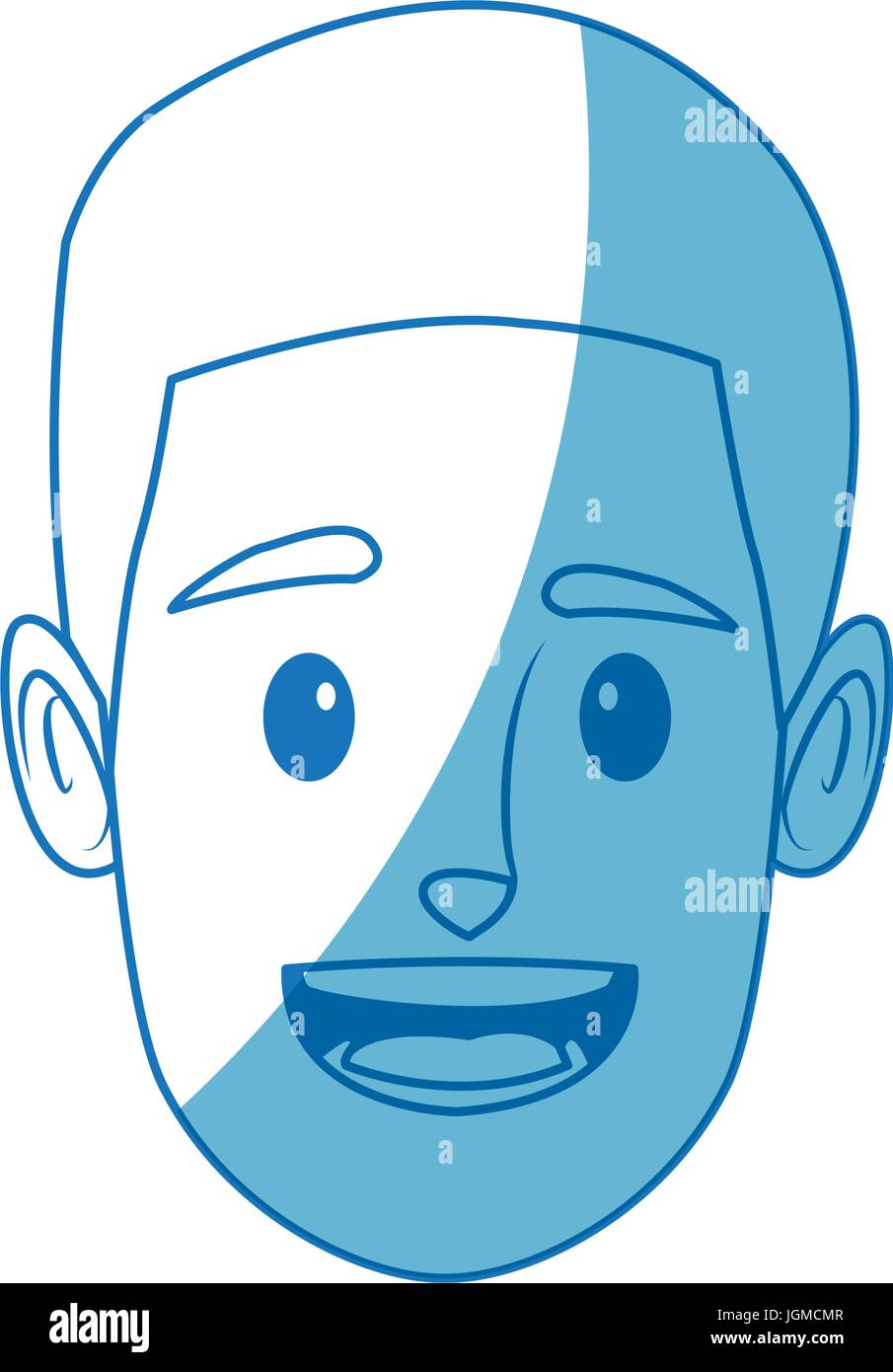 Rostro joven de dibujos animados imagen de personas de perfil Imagen Vector  de stock - Alamy