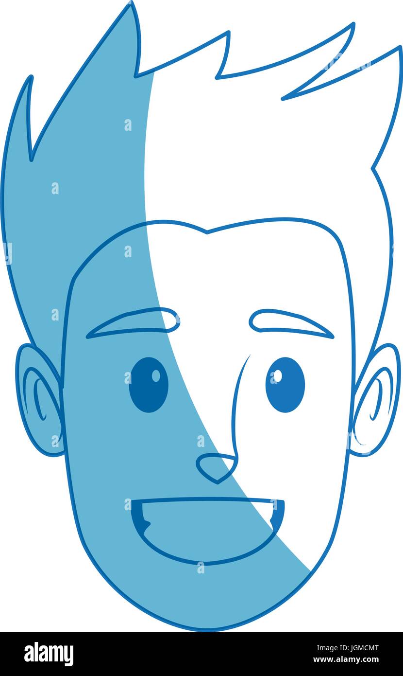 Rostro joven de dibujos animados imagen de personas de perfil Imagen Vector  de stock - Alamy
