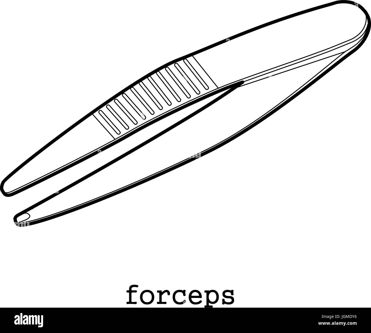 Esquema icono fórceps quirúrgico Imagen Vector de stock Alamy