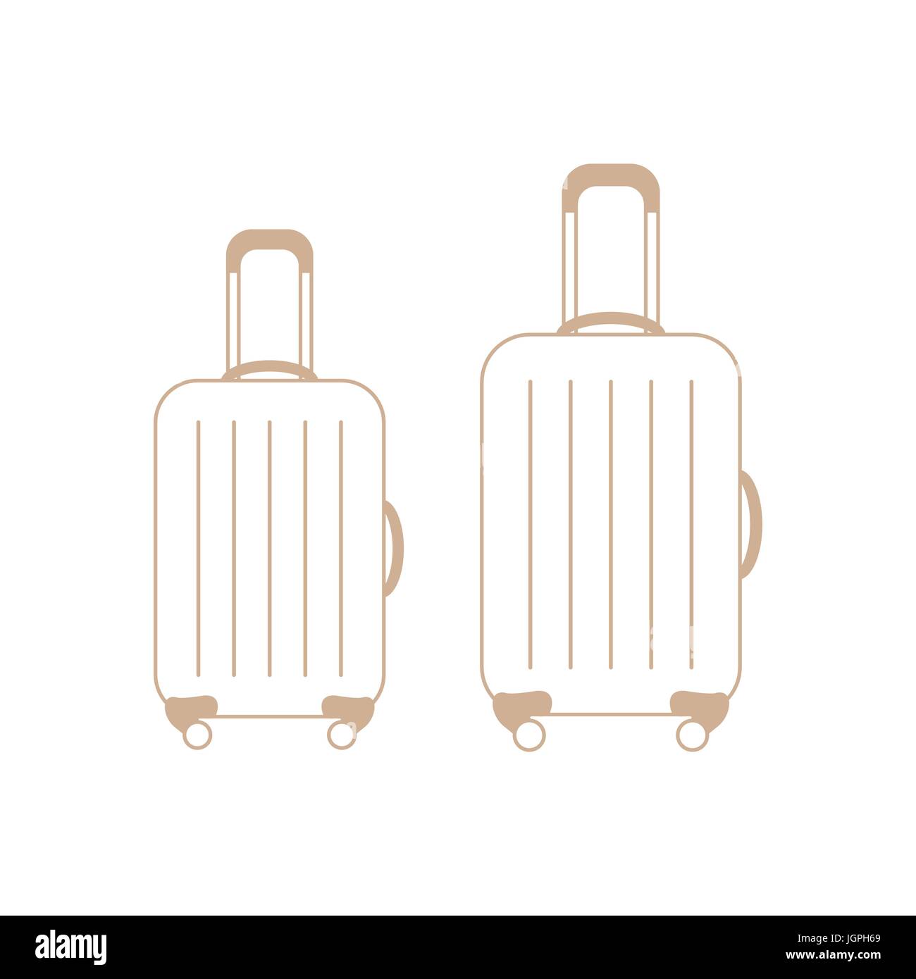 Ilustración vectorial de maletas para viajar. El horario de verano, las  vacaciones. Diseño de pancarta, póster o imprimir Imagen Vector de stock -  Alamy