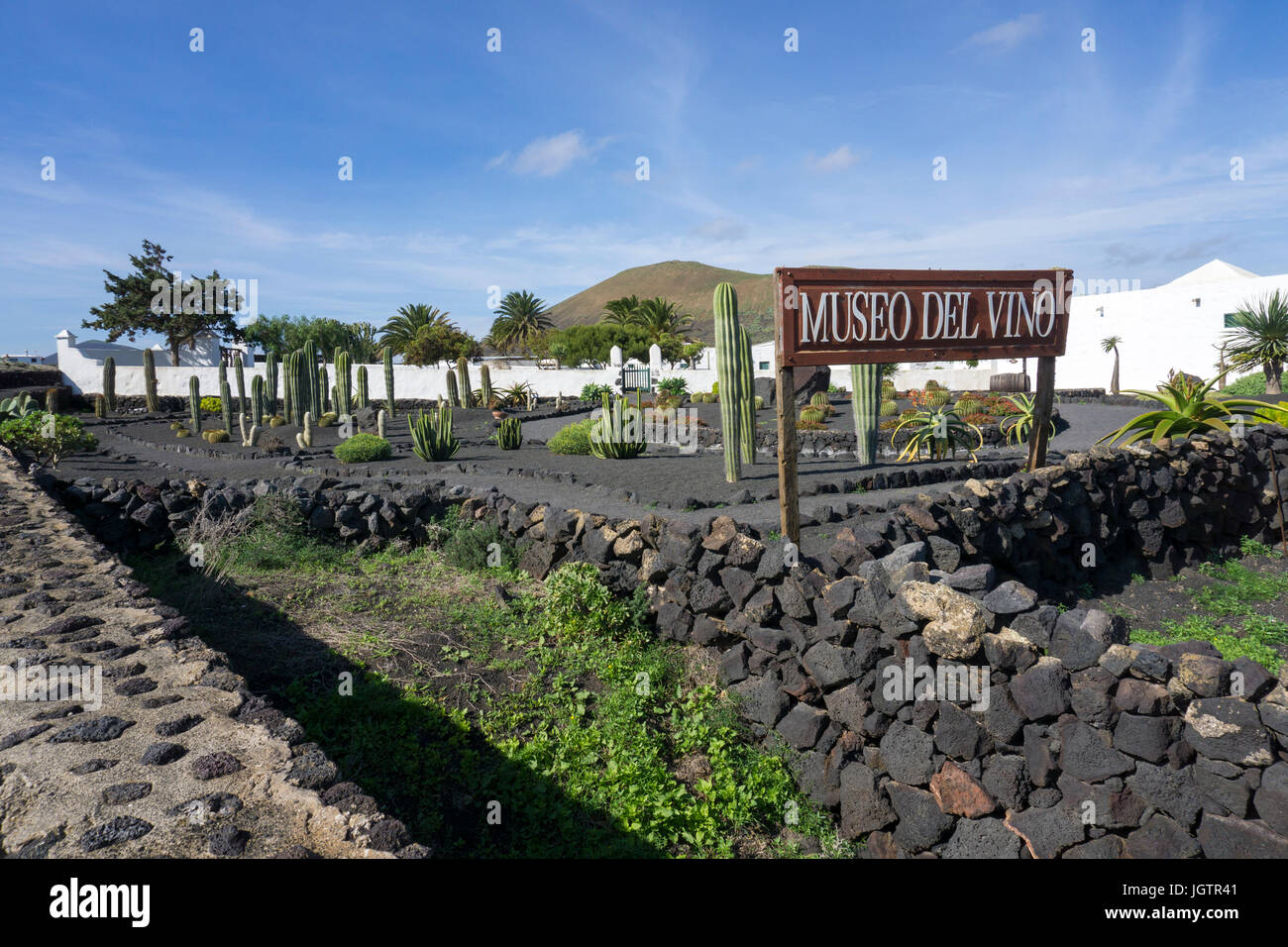 Bodega El Grifo con anexo museo del vino, viñedos de La Geria, Lanzarote,  Islas Canarias, Europa Fotografía de stock - Alamy