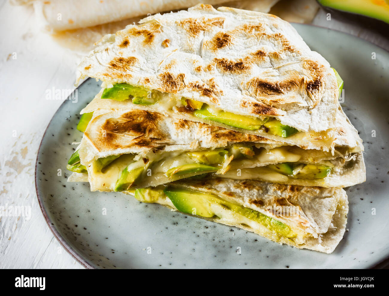Quesadilla de aguacate mexicano Fotografía de stock Alamy