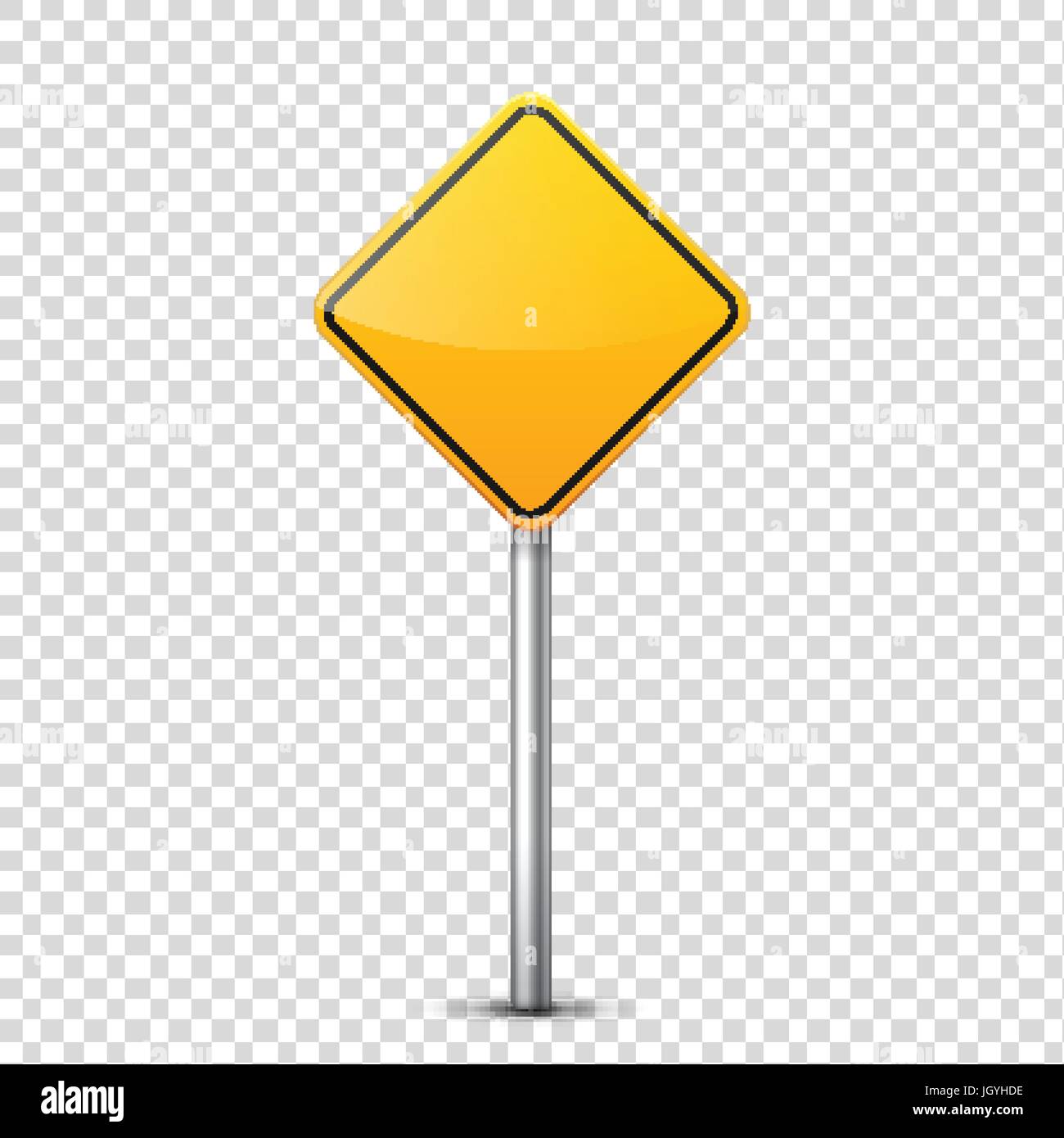 Las señales de color amarillo vial colección aislado sobre fondo