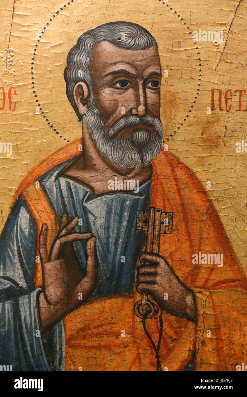 Icono en Pedoulas museo Bizantino : San Pedro (siglo XVII ...