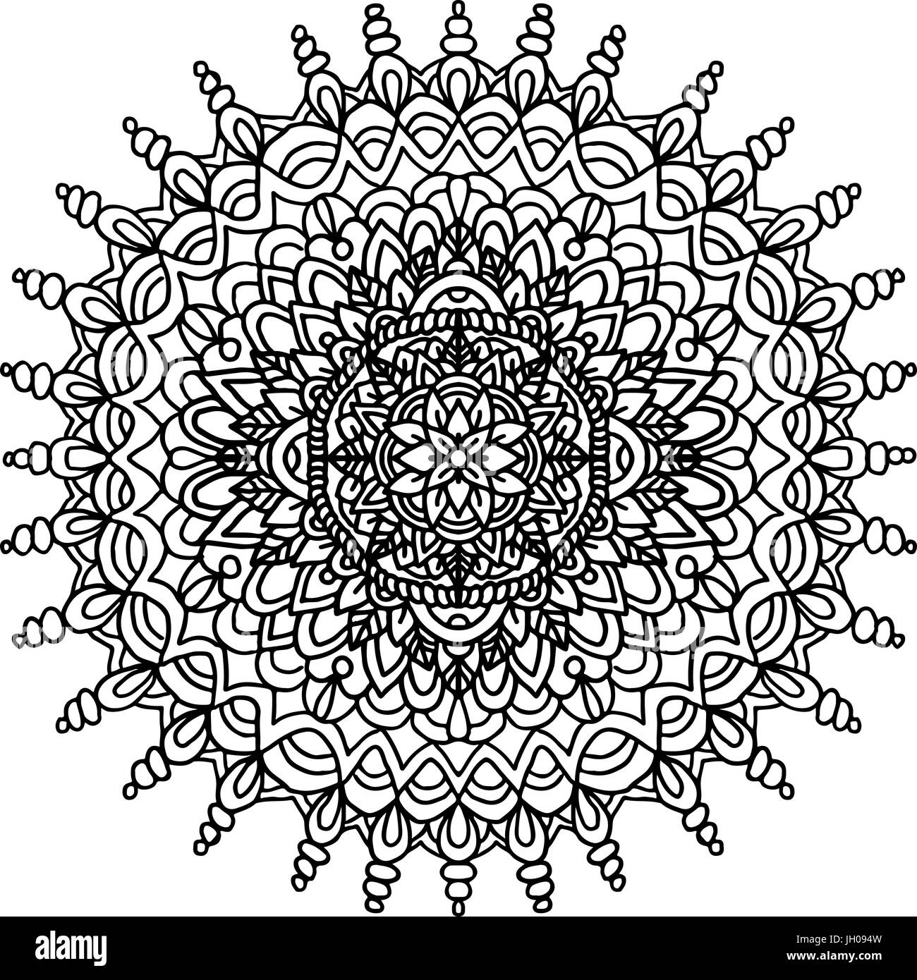 Dibujo Vectorial De Flores Para Adultos Para Colorear Libros Ilustración  del Vector - Ilustración de colorante, vector: 217295886