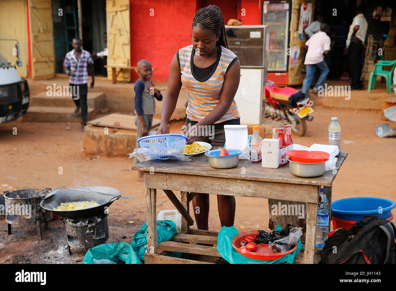 Catering en Mulago. Uganda. Foto de stock