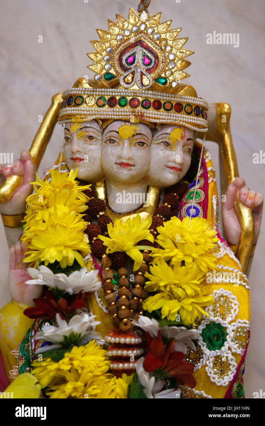 Shree templo hindú, Leicester. Brahma murthi. Reino Unido. Foto de stock