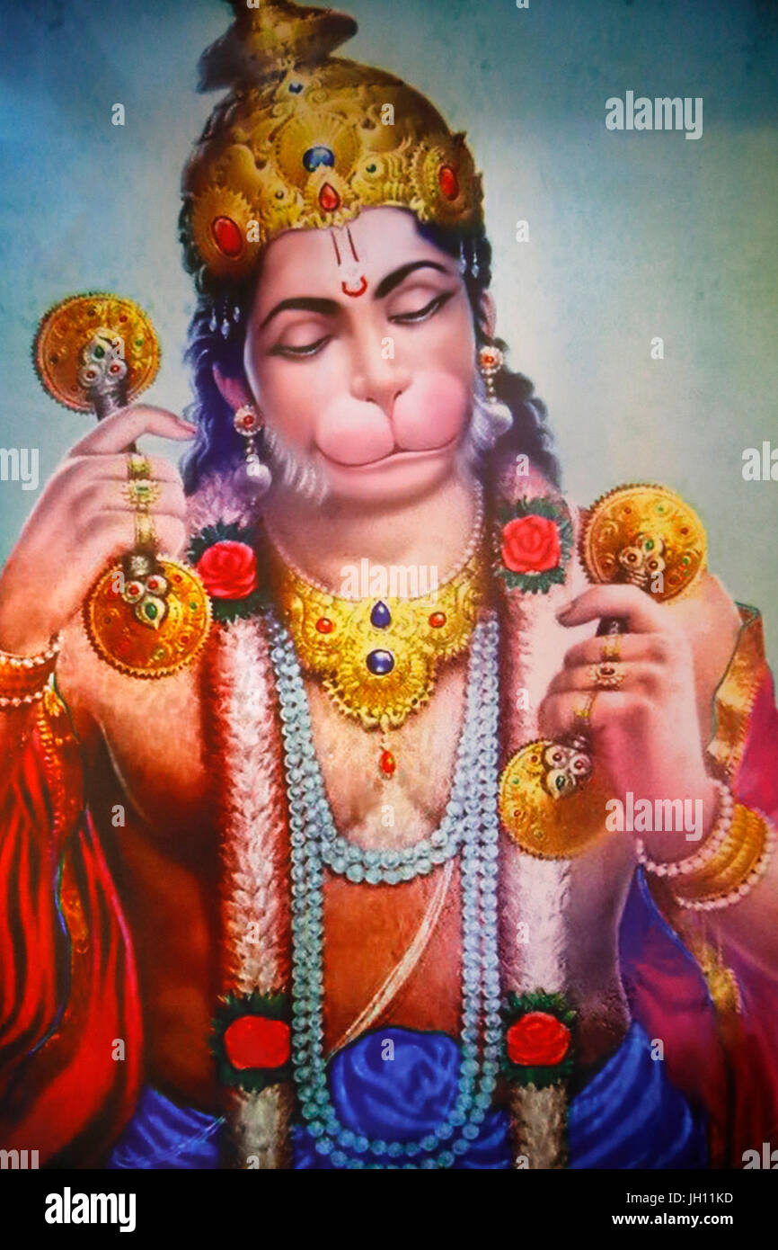 Dios hindú Hanuman. Reino Unido. Foto de stock