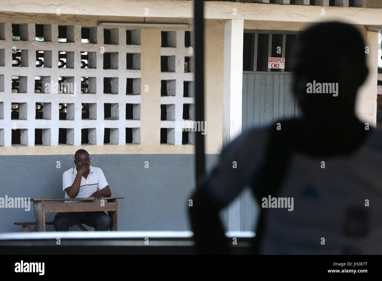 La escuela primaria en África. Lome. Togo. Foto de stock