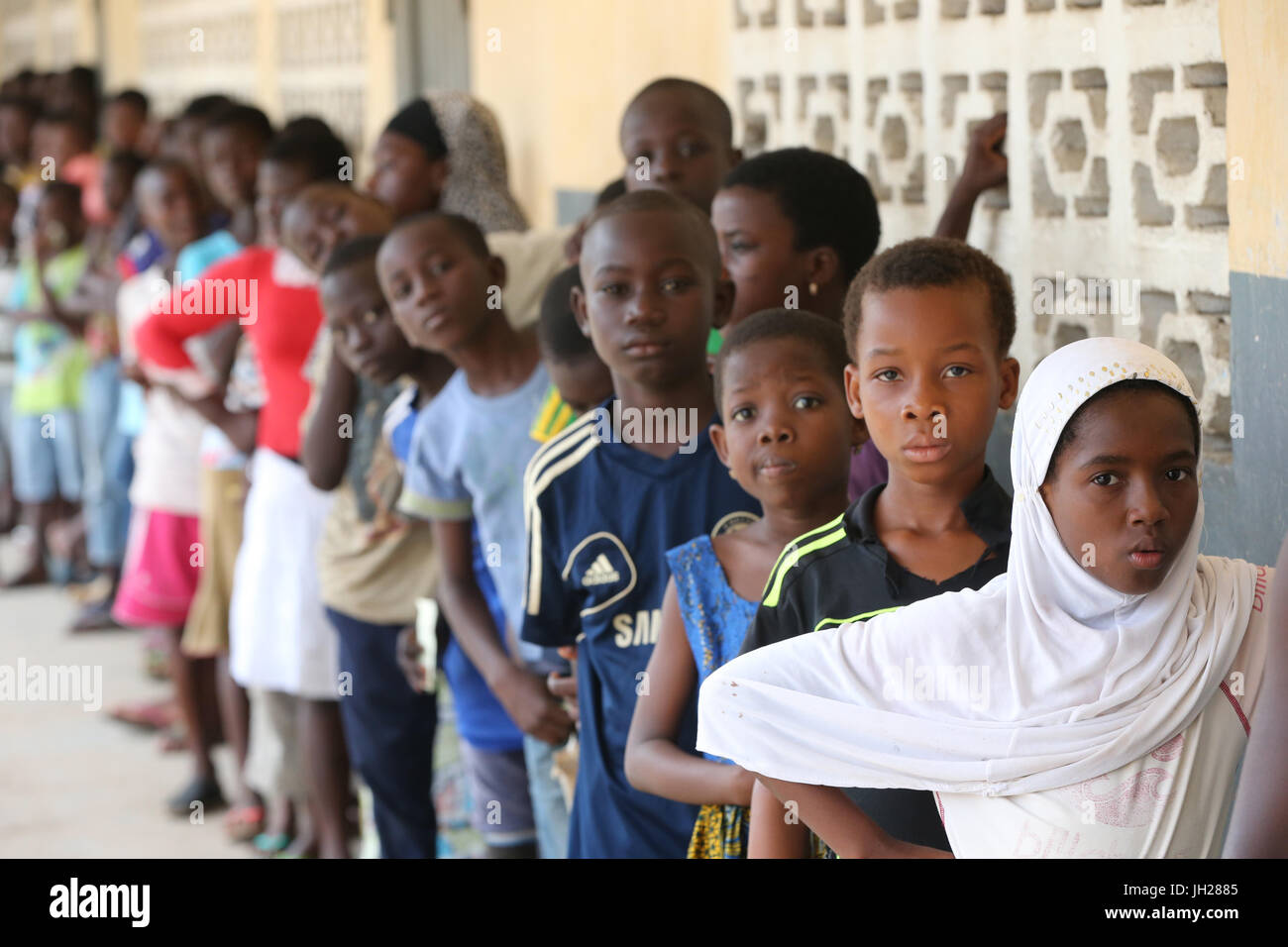 La escuela primaria en África. Schoolkids. Lome. Togo. Foto de stock