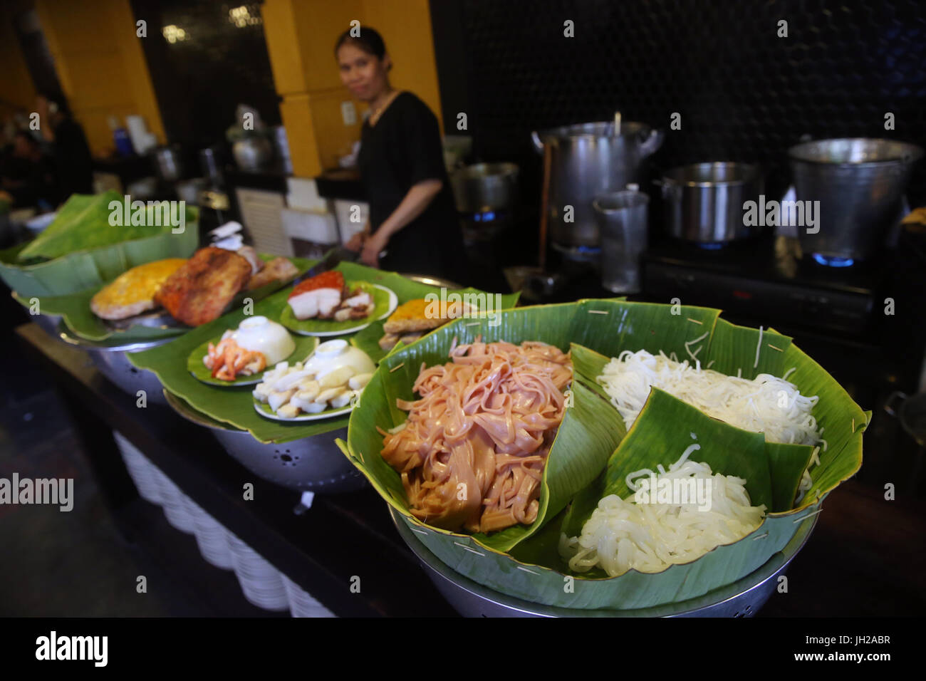 Restaurante vietnamita. Varios de fideos. Ho Chi Minh City. Vietnam. Foto de stock