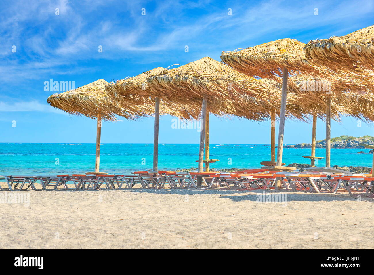 Elafonissi playa, en la isla de Creta, Grecia Foto de stock